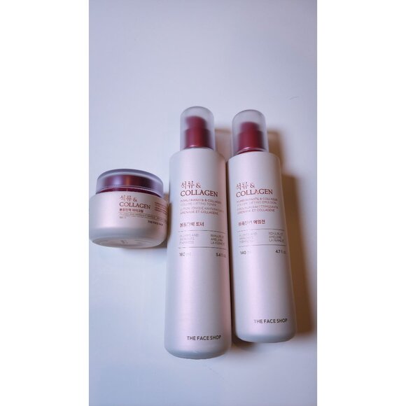 THE FACE SHOP Pomegranate & Collagen Trio | Toner + Emulsion + Cream - Picture 3 of 8